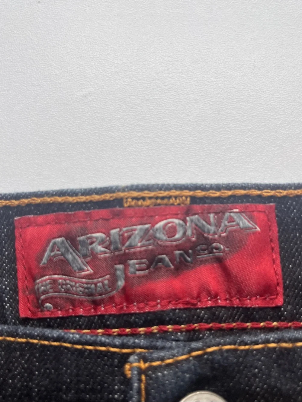 Arizona Jean Co Men's Dark Wash Blue Jeans Size 34 X 32 Stretch Denim